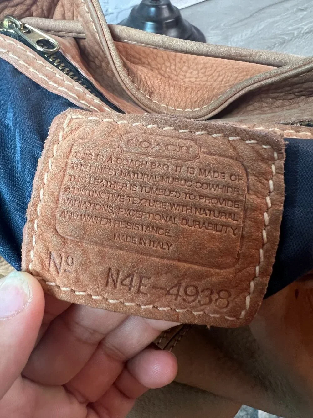 Vintage coach made in Italy drawstring backpack 4938